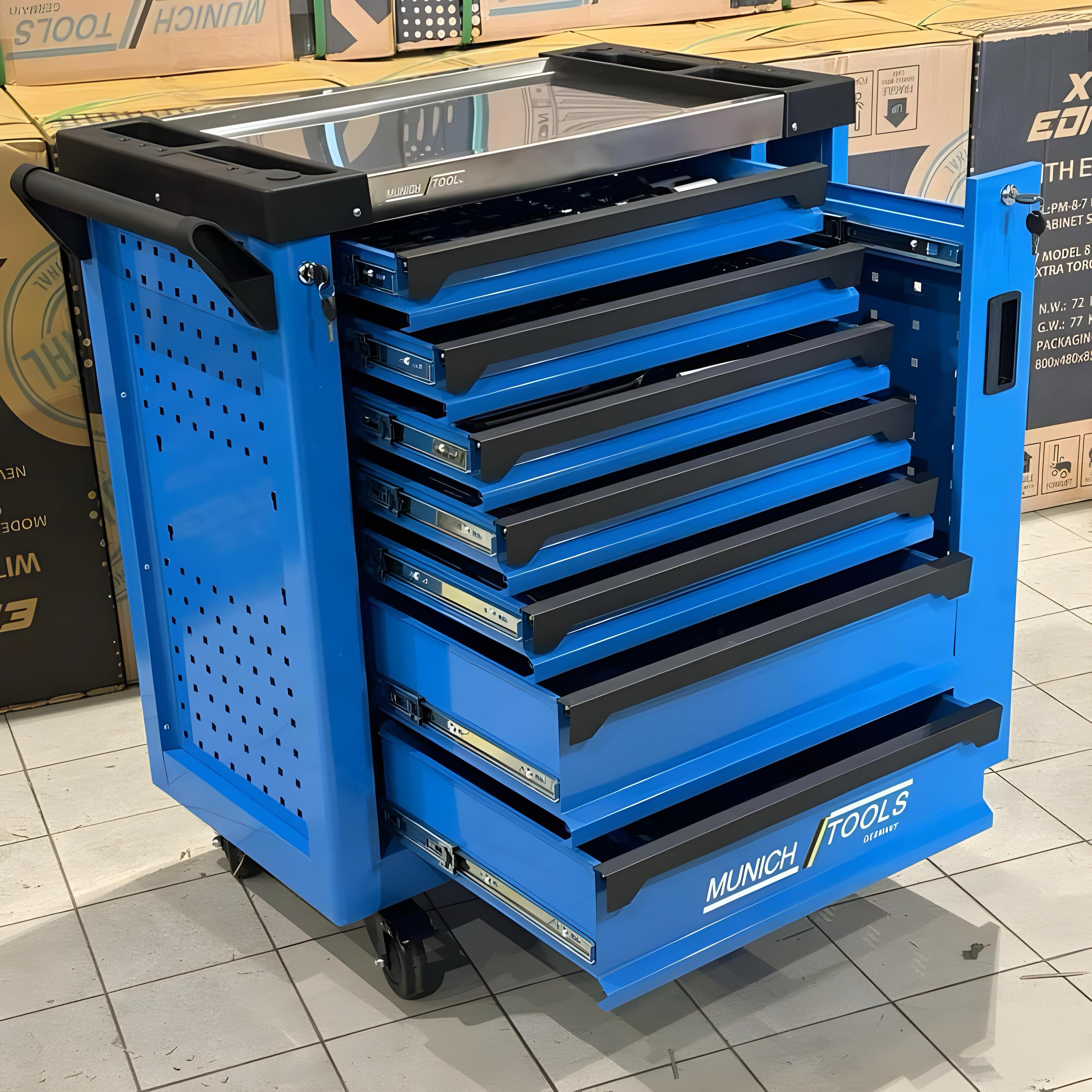 Carrello Attrezzi 8 Cassetti Professionale BLU