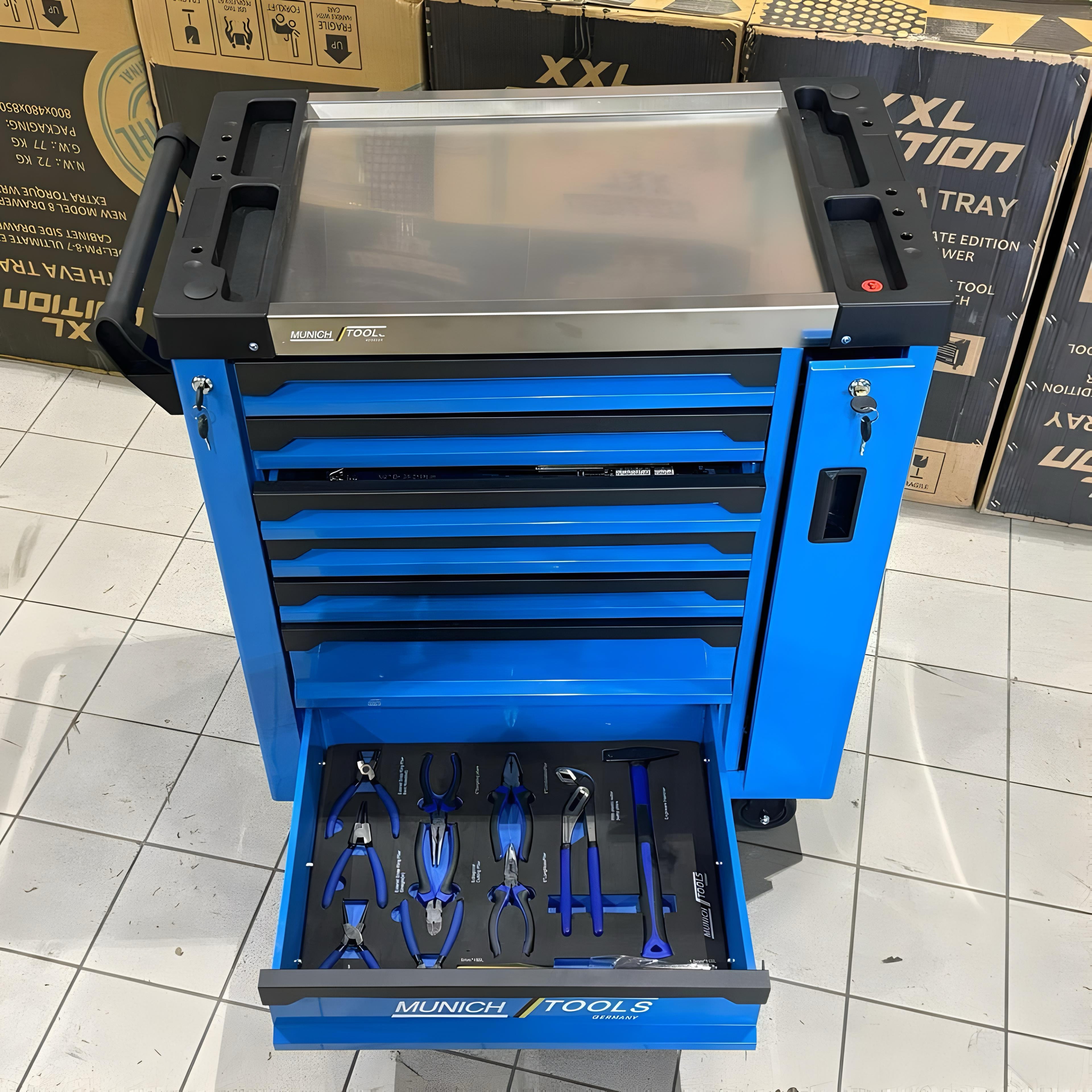 Carrello Attrezzi 8 Cassetti Professionale BLU